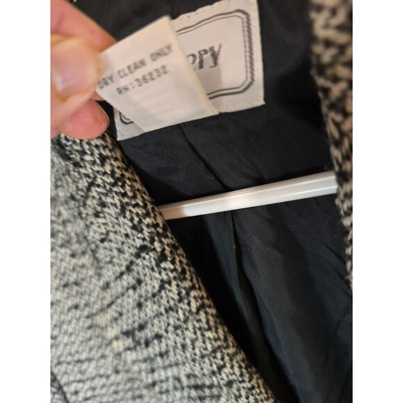 Vintage J. Gallery Women's Blazer Tweed Black White Front Pockets Size 12 - Picture 4 of 8
